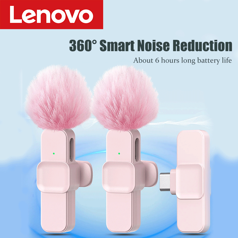 Android Tablet Gaming Accessories - Microfone Lavalier Sem Fio Rosa Lenovo