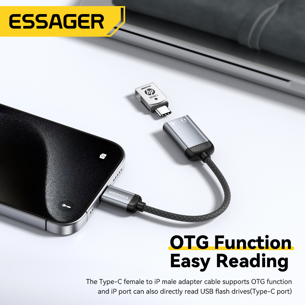 Essager tipo-c adaptador de áu - Wired Earphone Lightning avaliação e preço