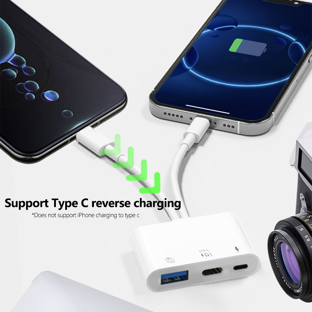 2 em 1 relâmpago tipo c para u - Wired Earphone Lightning avaliação e preço